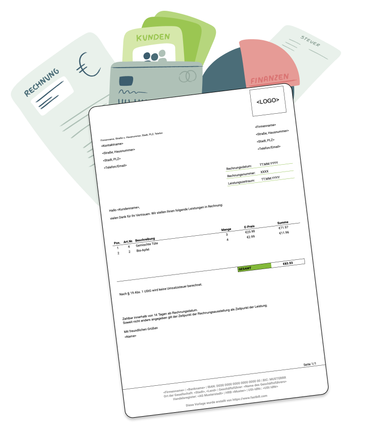 Kostenlose Rechnungsvorlage zum Download | FastBill